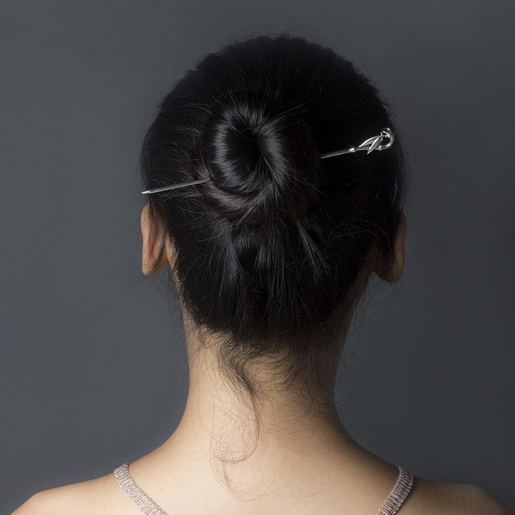 竹のかんざし 簪 シルバー K008