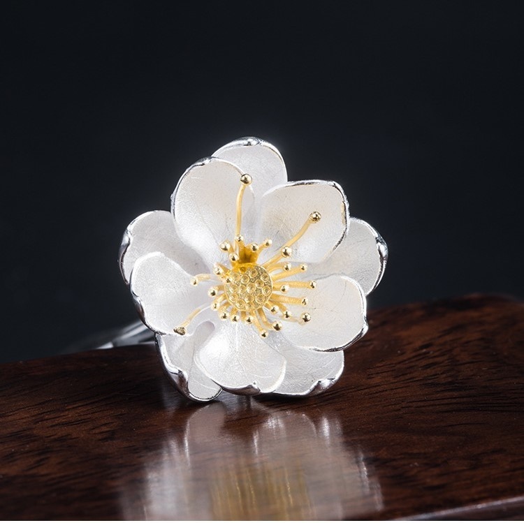 蓮の花のかんざし ハス はす シルバー K014