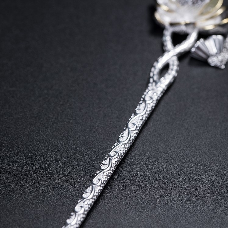 蓮の花のかんざし はす ハス 花 シルバー プレゼント K024