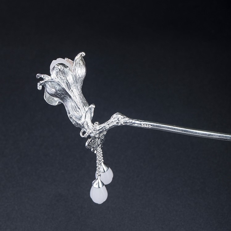 ハクモクレンのかんざし 花 シルバー 自分にご褒美 K025