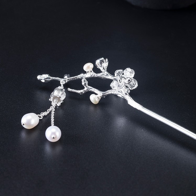 桜のかんざし さくら 花 シルバー 自分にご褒美 K026