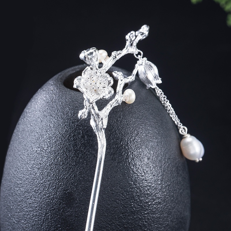 桜のかんざし さくら 花 シルバー 自分にご褒美 K026