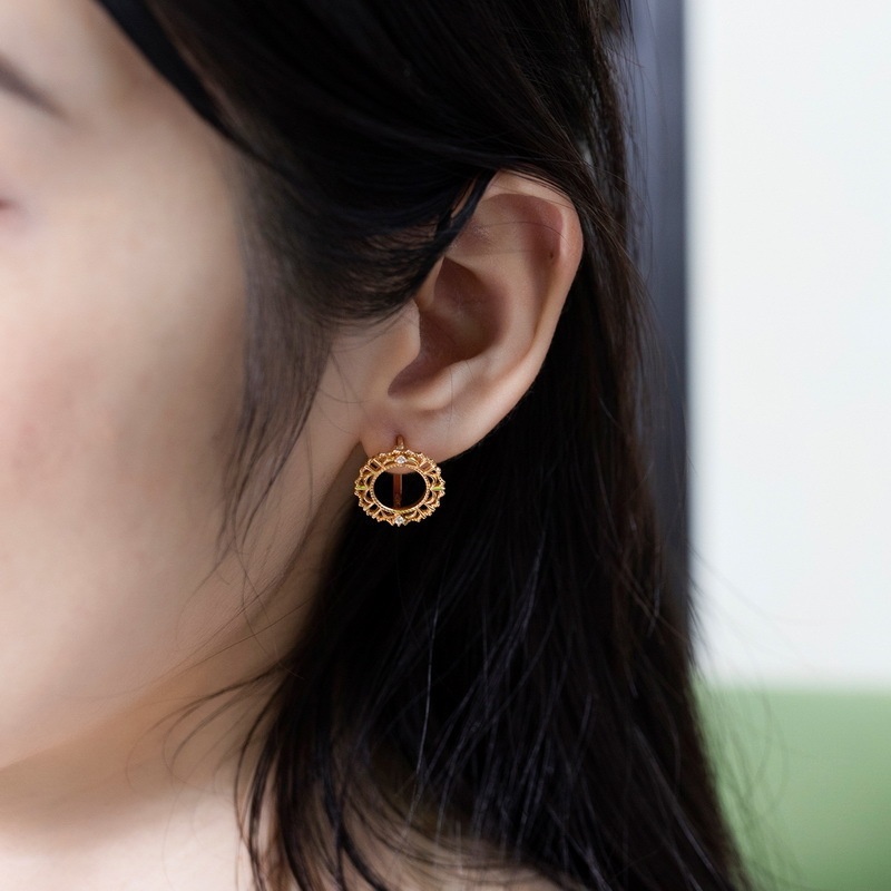 レースのピアス 透かし ギフト P025