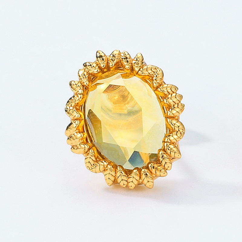 花のピアス シトリン ご褒美 ギフト P027