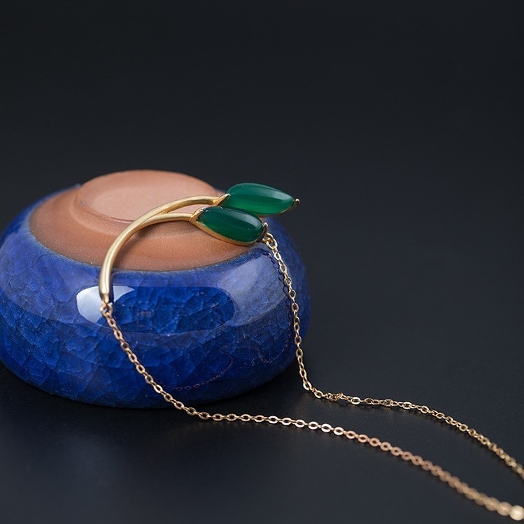 葉っぱのペンダント プレゼント ご褒美 N038