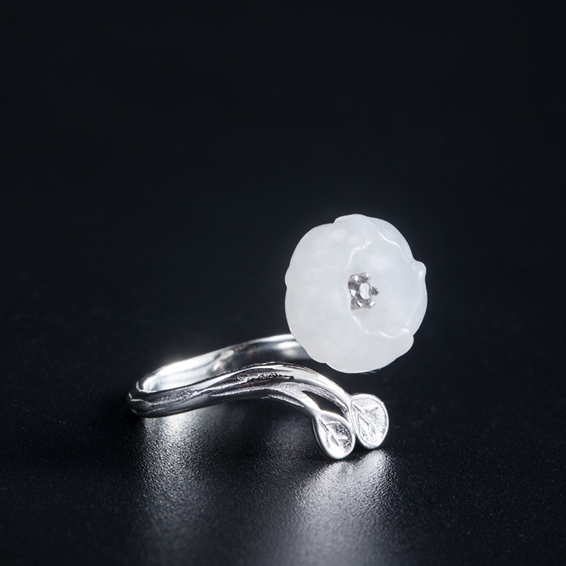 蓮の花のリング ネフライト ギフト ラッピング R248