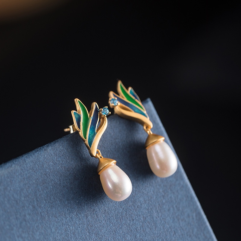 羽のピアス クジャク ギフト ラッピング R251i