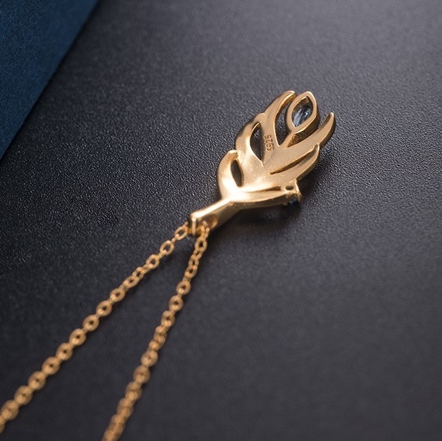 羽のペンダント クジャク ギフト ラッピング R251p