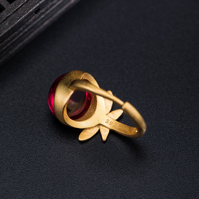 蜻蛉のリング トンボ ルビー ギフト ラッピング R254