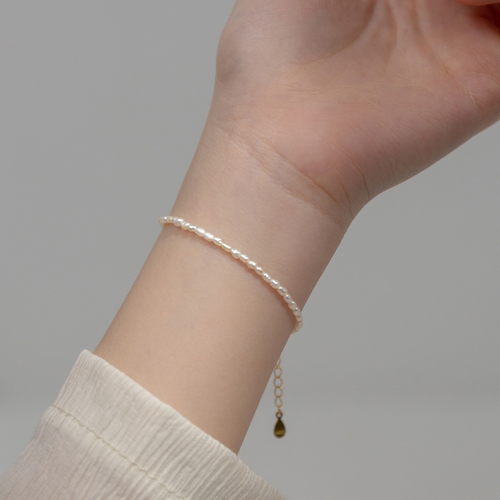 つけっぱなしできるベビーパールのブレスレット A008