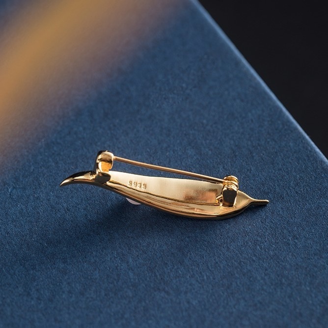 笹の葉のブローチ ささ シルバー C014