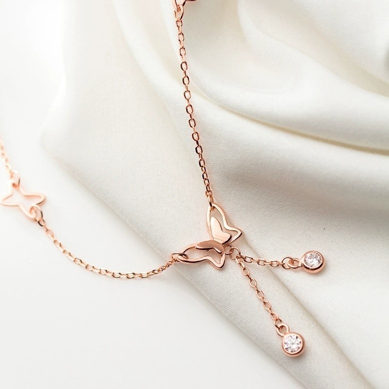 蝶々モチーフのアンクレット-調節可能で様々なシーンで活躍 A010