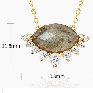 どんな場面でも輝くラブラドライトペンダント-自然の輝きを身にまとう0646