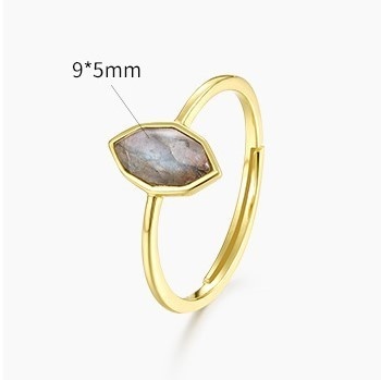 ラブラドライトのリング-シンプルで上品なデザインどんなシーンにも0648