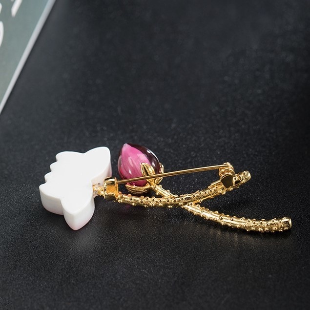 蓮の花のブローチ はす シルバー C015