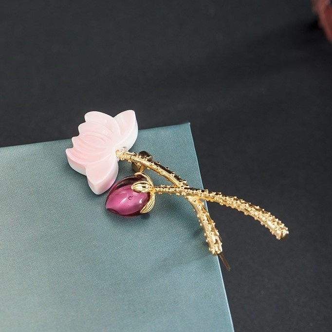 蓮の花のブローチ はす シルバー C015