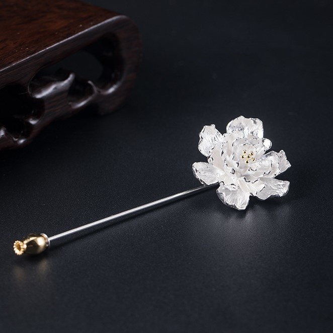 ハナカイドウのブローチ 花海棠 シルバーC017