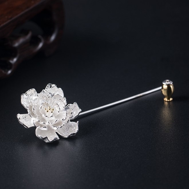 ハナカイドウのブローチ 花海棠 シルバーC017