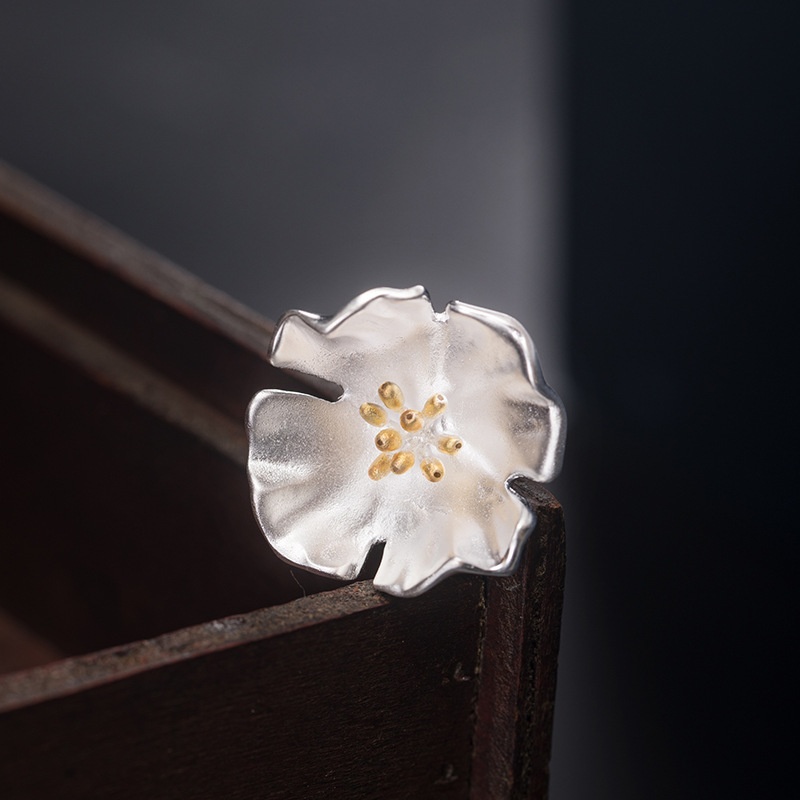＜受注制作＞ひなげしの花のブローチ　ご褒美　プレゼント　C020