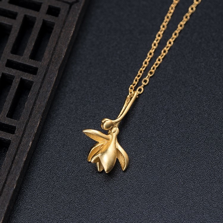 ハクモクレンのペンダント 白木蓮 シルバー N004