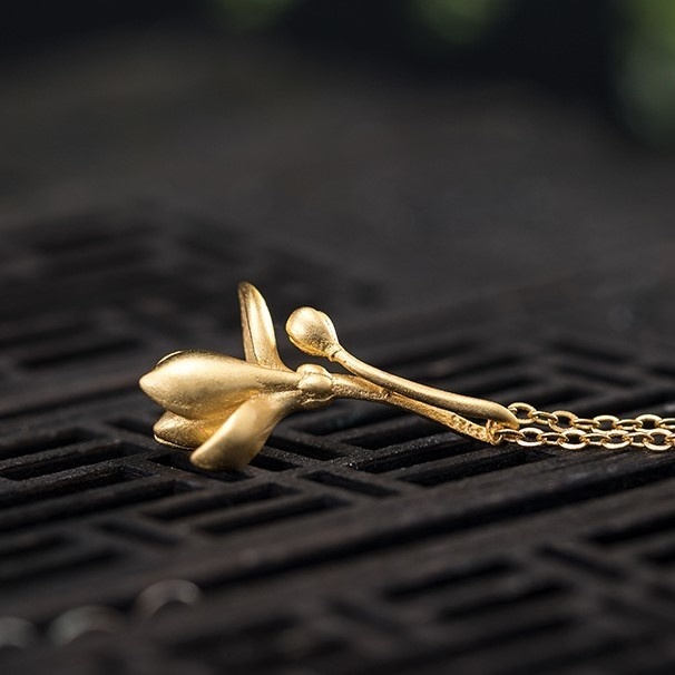 ハクモクレンのペンダント 白木蓮 シルバー N004