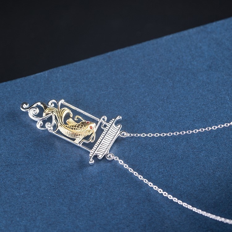 鯉のペンダント こい シルバー N005