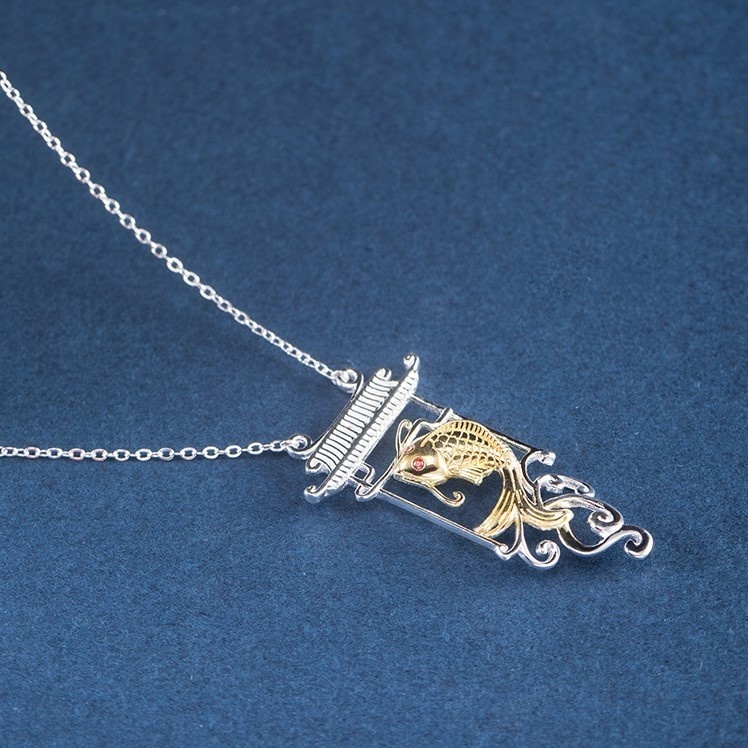 鯉のペンダント こい シルバー N005