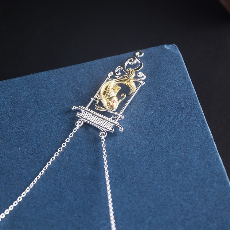 鯉のペンダント こい シルバー N005