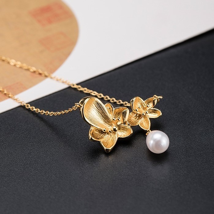 花のペンダント はな シルバー N009