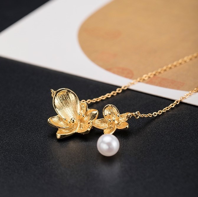 花のペンダント はな シルバー N009