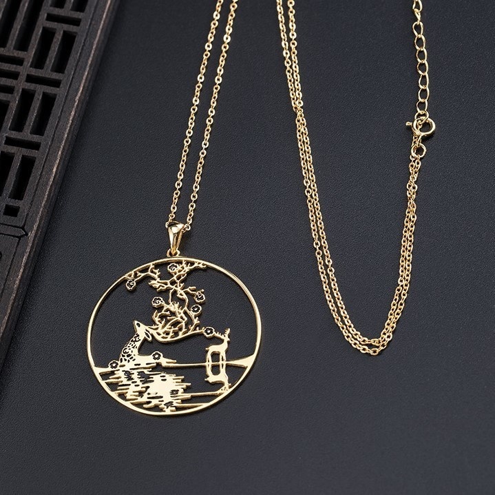 鹿のペンダント しか シルバー N010