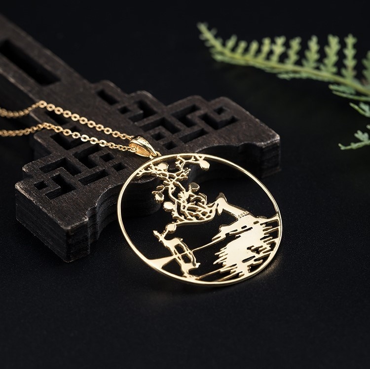 鹿のペンダント しか シルバー N010