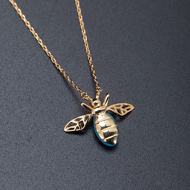 蛍のペンダント ホタル トルコ石 シルバー N014