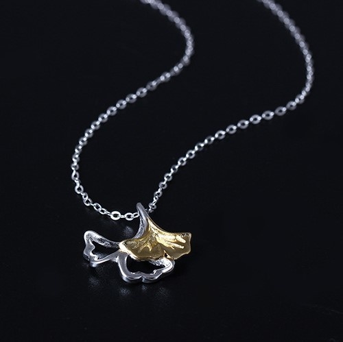 銀杏のペンダント イチョウ シルバー N021