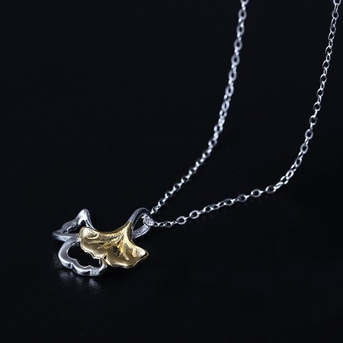 銀杏のペンダント イチョウ シルバー N021