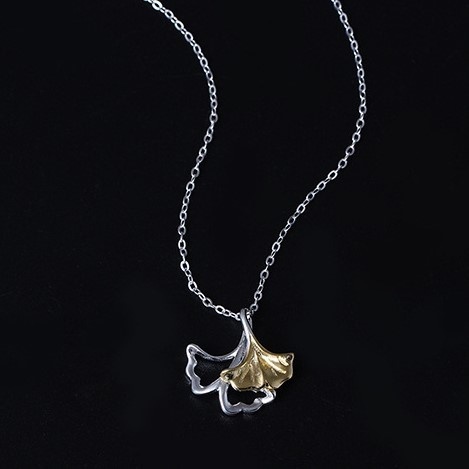 銀杏のペンダント イチョウ シルバー N021