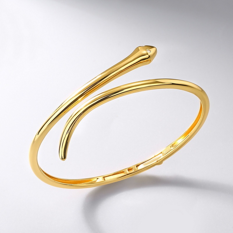 エレガントな蛇バングル!高級感あるスタイリッシュなデザイン B058