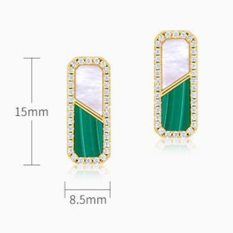 マラカイトとシェルのピアス - 上品なデザインで幅広いシーンで活躍 P119