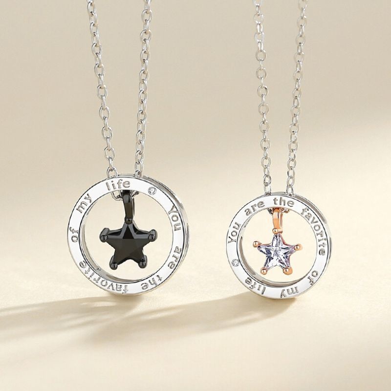 星モチーフのペアネックレスで大切な人との絆を深めようN092