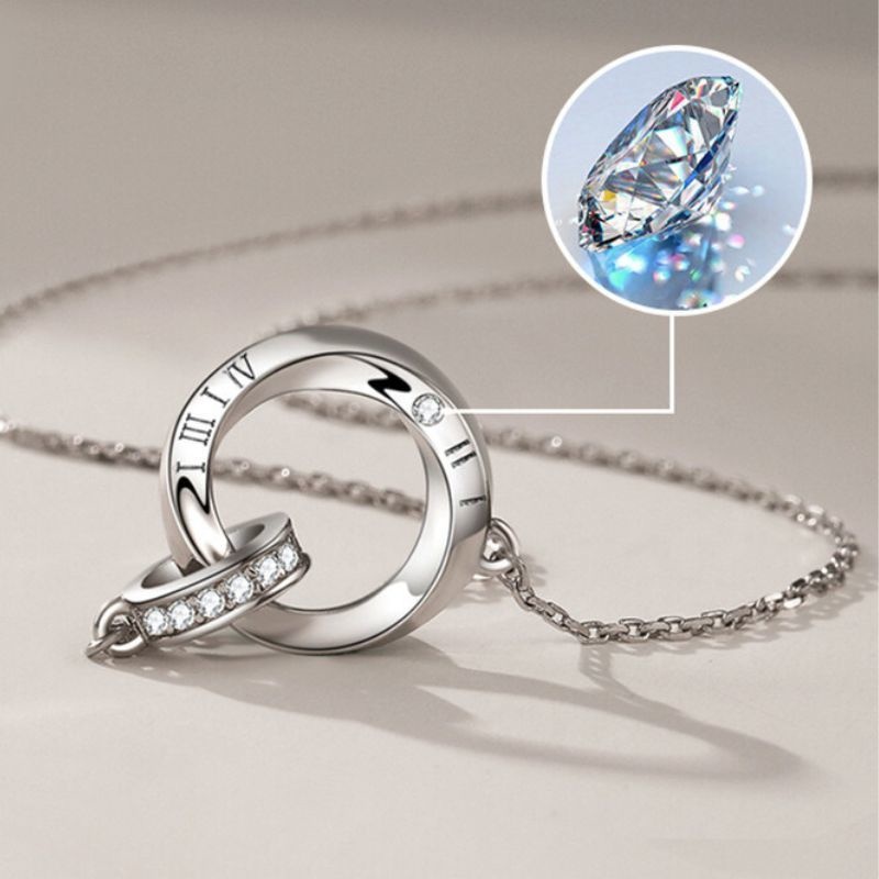 永遠の愛を象徴するメビウスの帯ペアネックレス-二人の絆がより強くなるN094