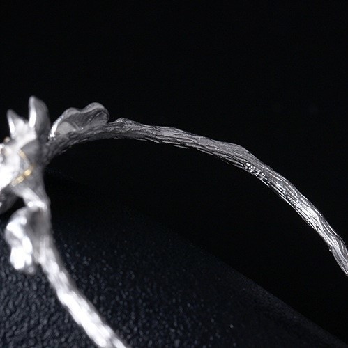 ハスのバングル はす 蓮 シルバー B001