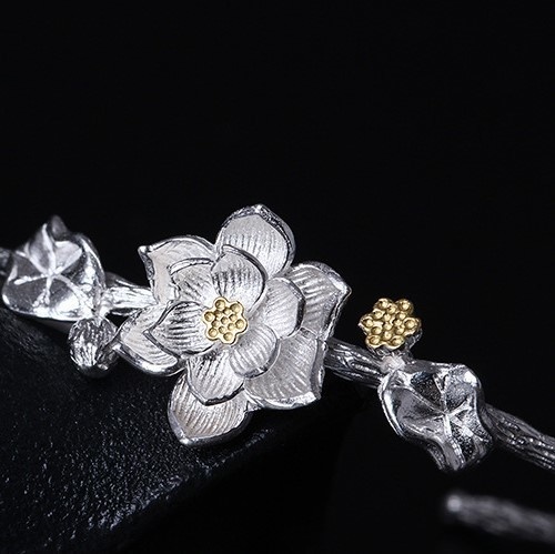 ハスのバングル はす 蓮 シルバー B001