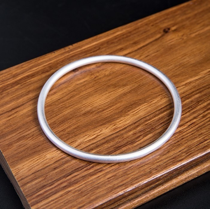 バングル シンプル マット仕上げ シルバー B005