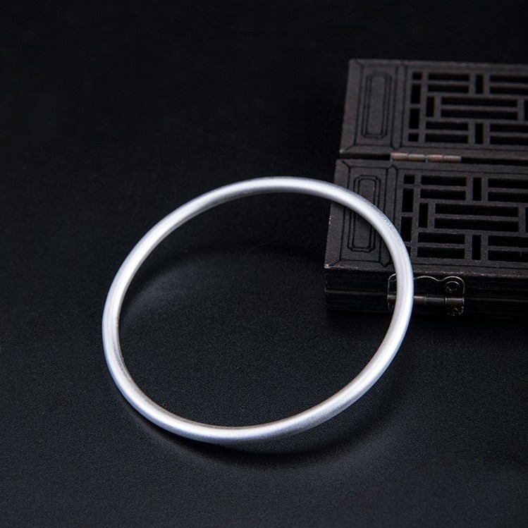 バングル シンプル マット仕上げ シルバー B005