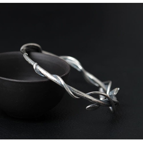 藤蔓のバングル ふじづる シルバー B009