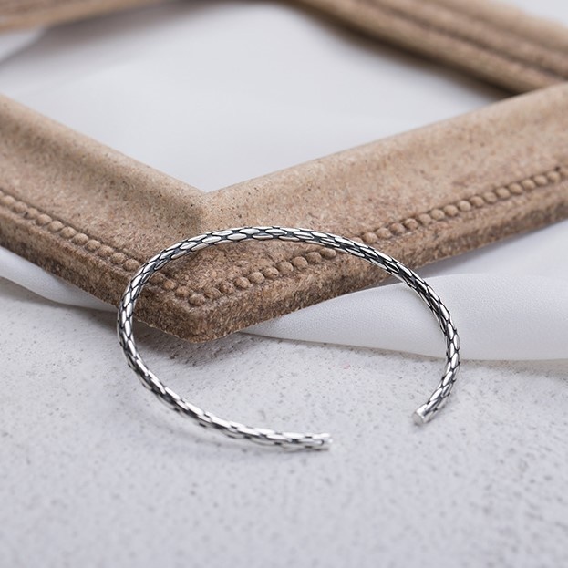 バングル テクスチャー シルバー B018