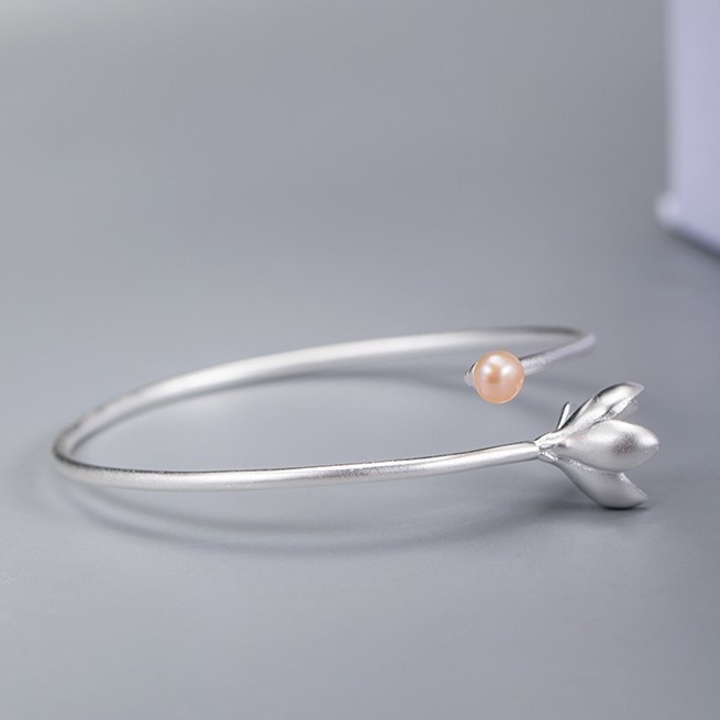 ハクモクレンのバングル 白木蓮 シルバー B020