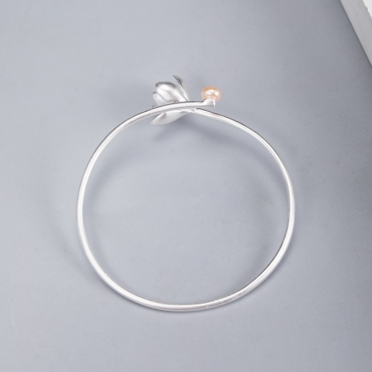 ハクモクレンのバングル 白木蓮 シルバー B020