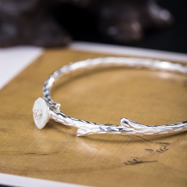 桜のバングル さくら シェル シルバー B022