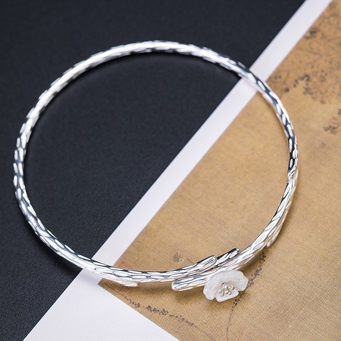 桜のバングル さくら シェル シルバー B022